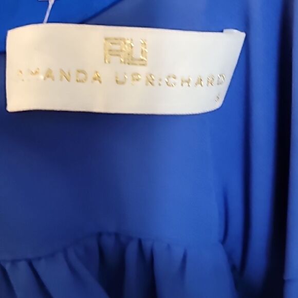 Amanda UpRichard Blue Spaghetti Straps Mini Dress - Picture 6 of 7